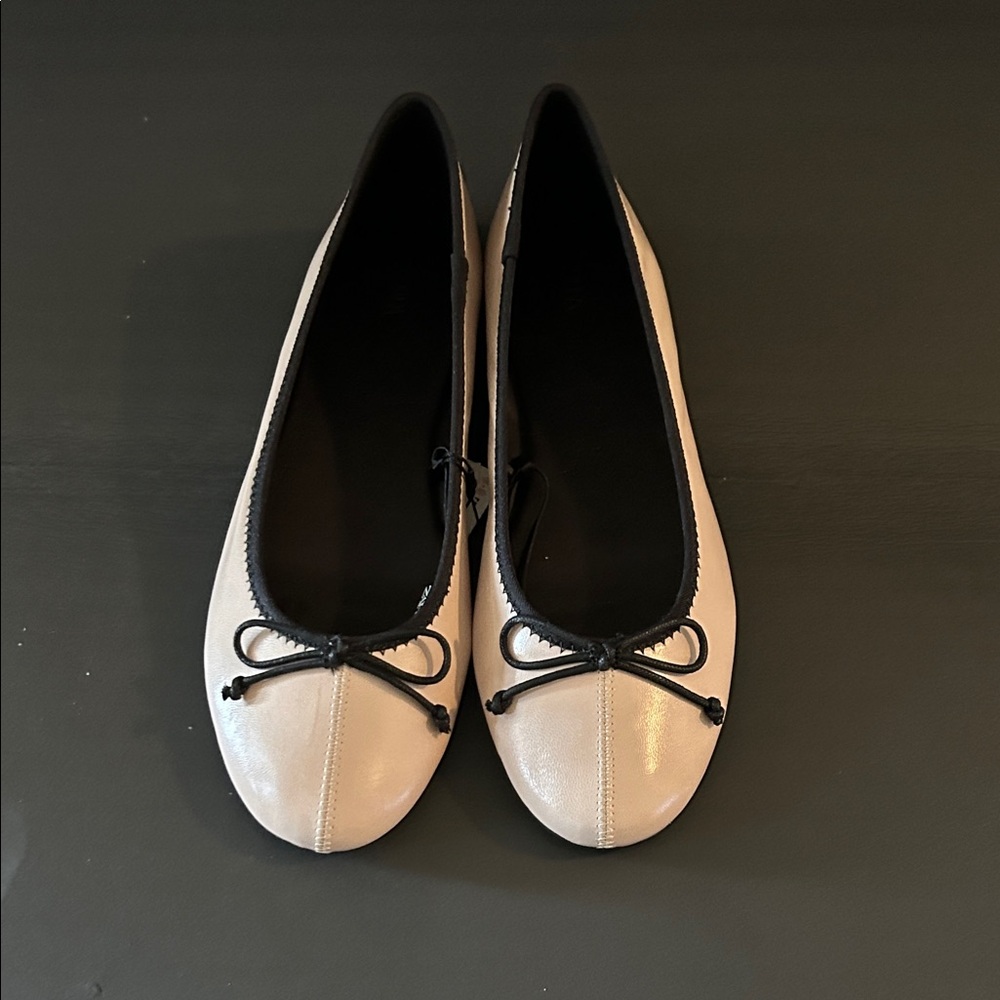Zara Leather Blush Color Ballet Flats